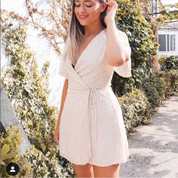 Zara Shimmering Cream Mini Dress - Picture 3 of 5